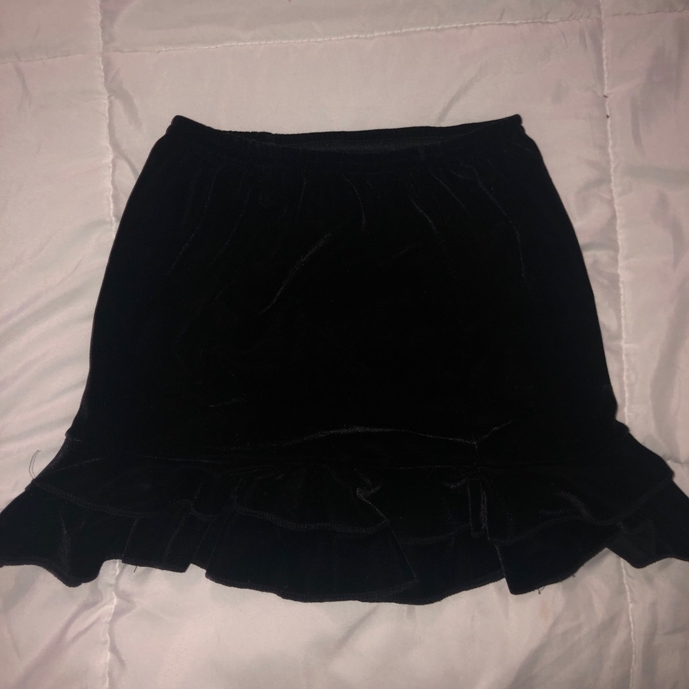 Velvet Mini Skirt